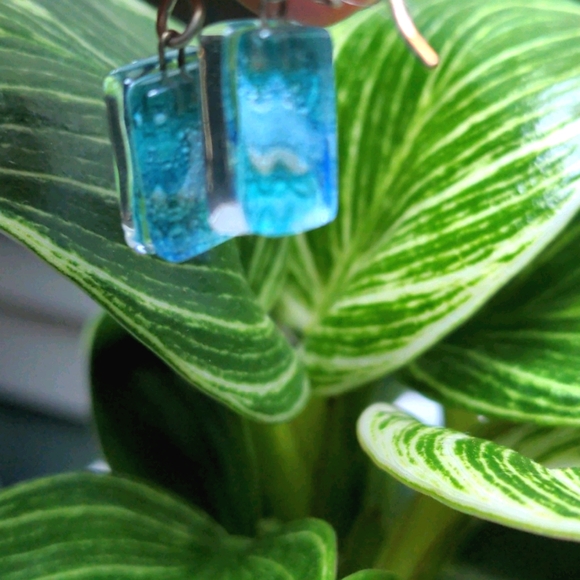 NEW Crescent moon drop Earrings - handmade - Picture 4 of 5